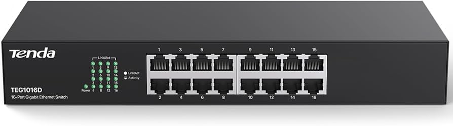 Tenda سويتش Gigabit ‏16 منفذ TEG1016D