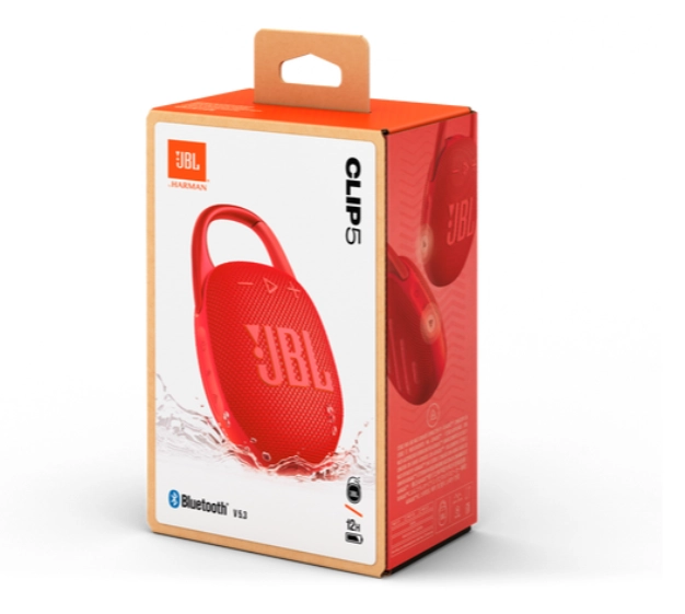 Портативная колонка JBL Clip 5, Красная (JBLCLIP5RED)