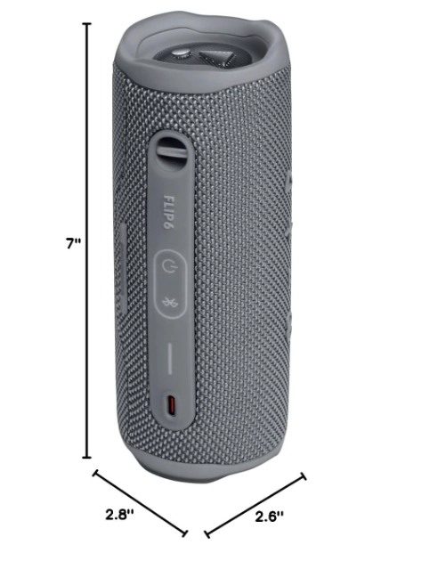 Портативная колонка JBL Flip 6, Серая (JBLFLIP6GREY)