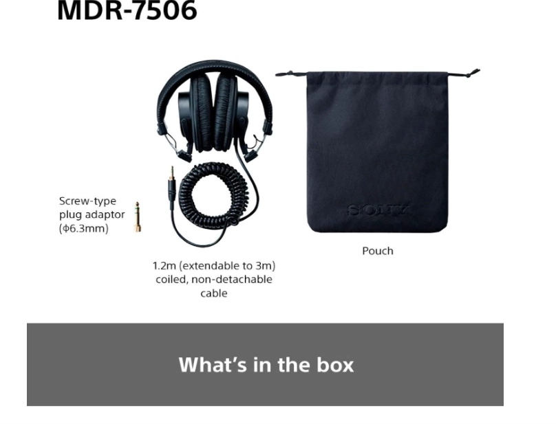 Проводные наушники Sony MDR-7506 (MDR-7506/QAE)