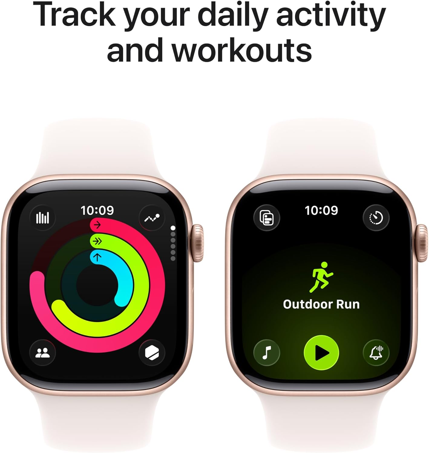 Apple Watch Series 11 GPS 42mm Rose Gold алюминиевый корпус с ремешком Light Blush Sport (MEU44) M/L