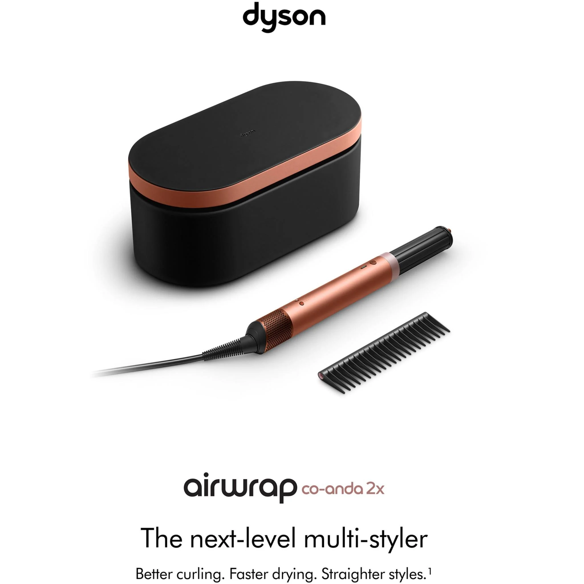 Фен Dyson HS09 Airwrap co-anda 2x Янтарный Шелк