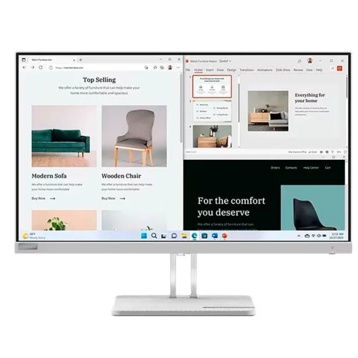 شاشة Lenovo L27E-40 (67ACKAC4AE)