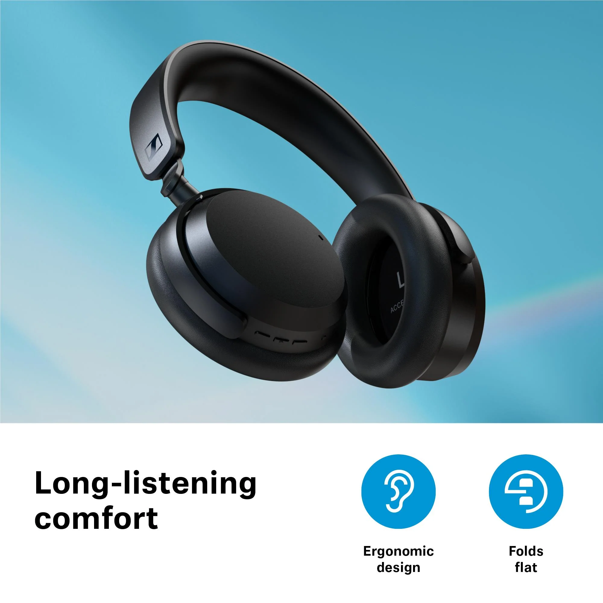 Беспроводная Bluetooth-гарнитура Sennheiser Accentum Wireless, Чёрная (700174)