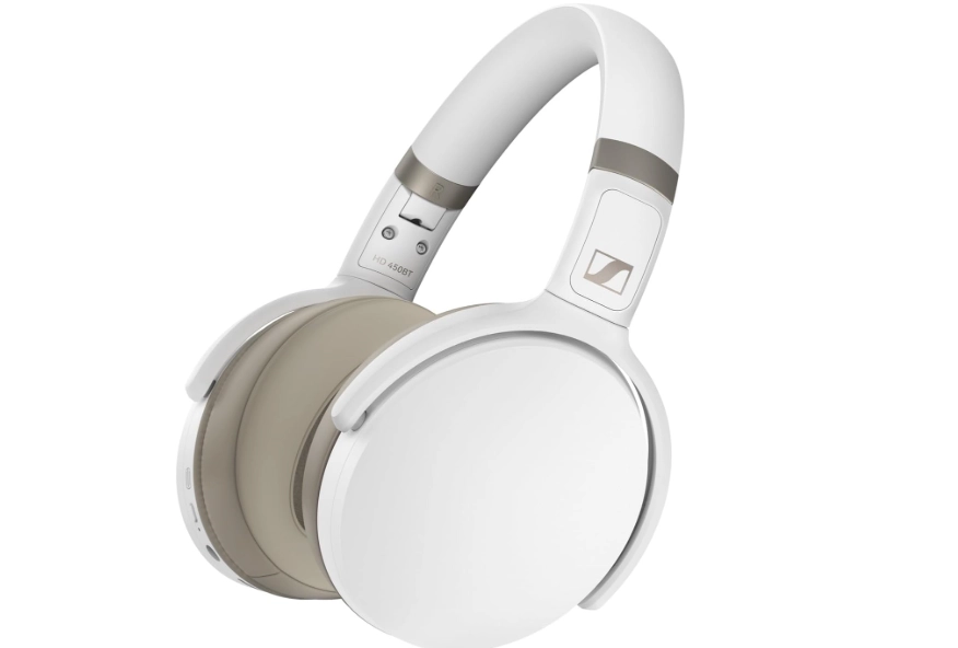سماعة رأس لاسلكية Sennheiser HD 450BT باللون الأبيض (508387)