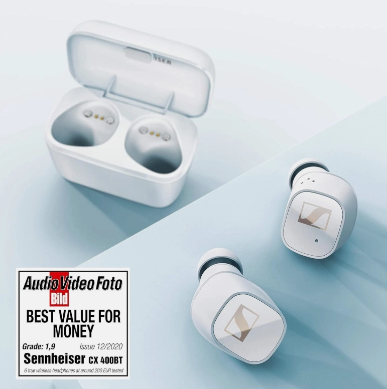 سماعات أذن لاسلكية Sennheiser True Wireless باللون الأبيض (508901)