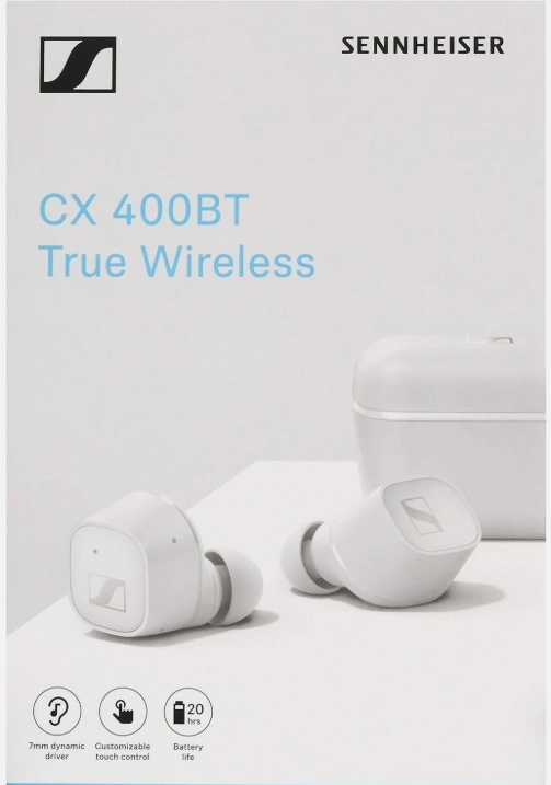 سماعات أذن لاسلكية Sennheiser True Wireless باللون الأبيض (508901)