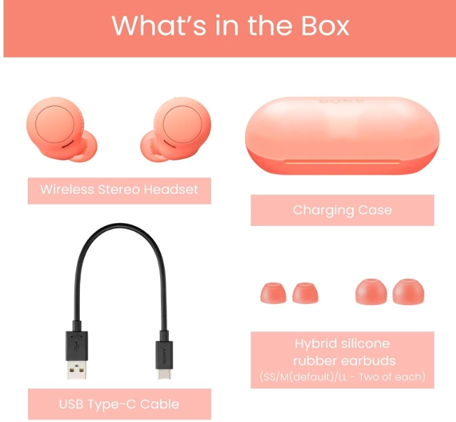 Беспроводные наушники Sony WF-C500, Оранжевые (4548736131064)