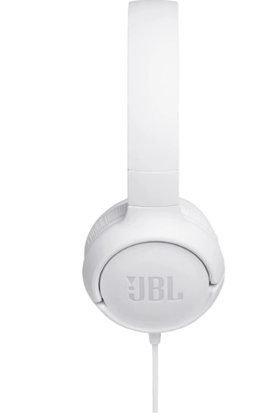 JBL T500 Wired On-Ear Headphones,white