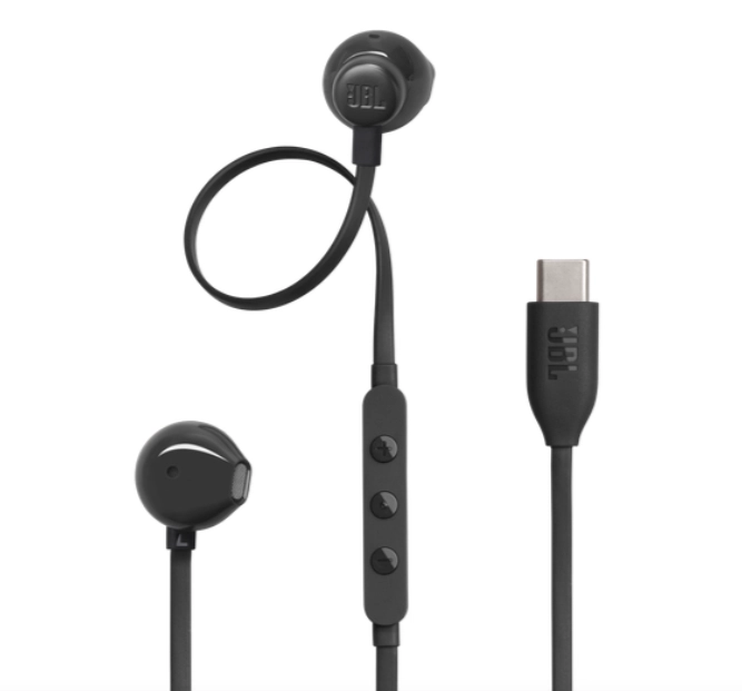 Проводные внутриканальные наушники JBL T305C, Чёрные