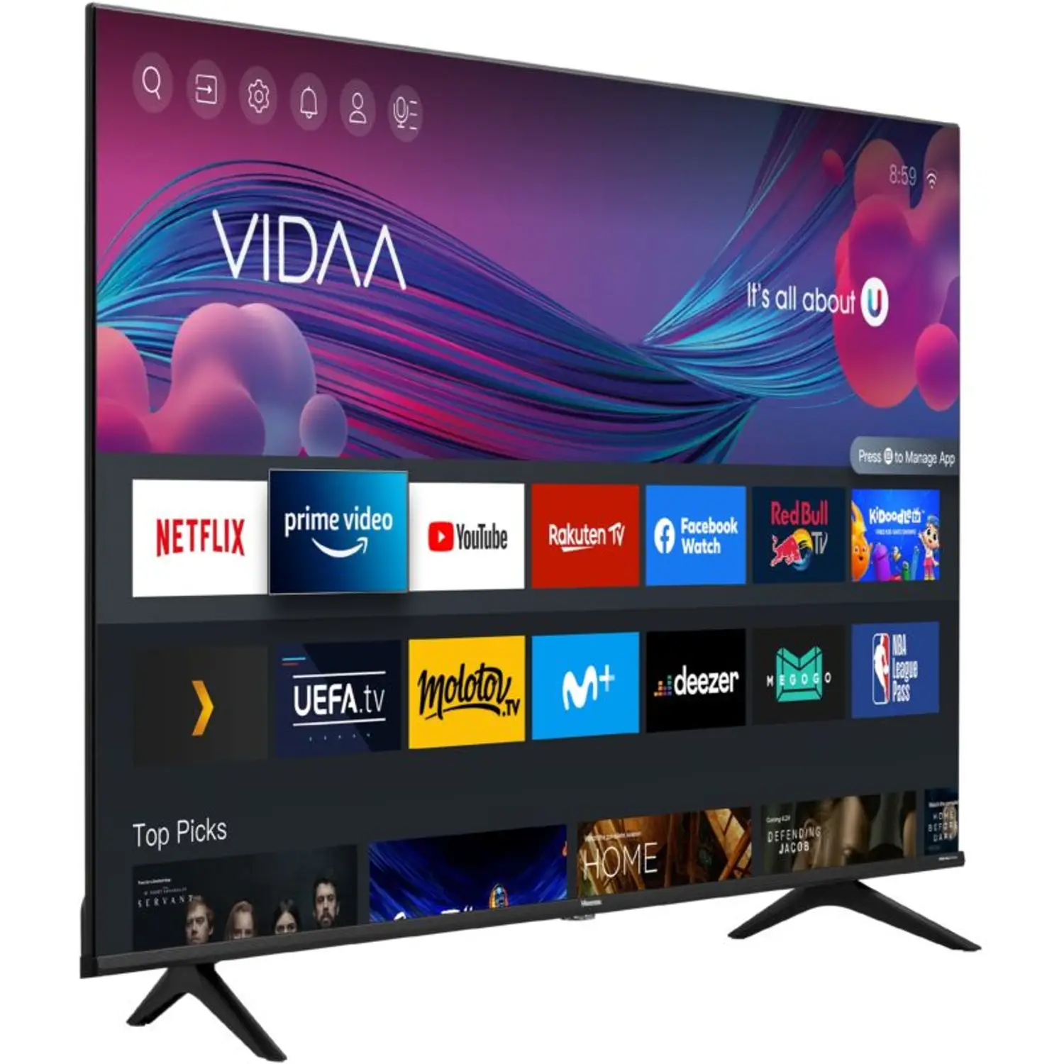 تلفزيون Hisense ذكي 43 بوصة LED 4K UHD موديل A62QS