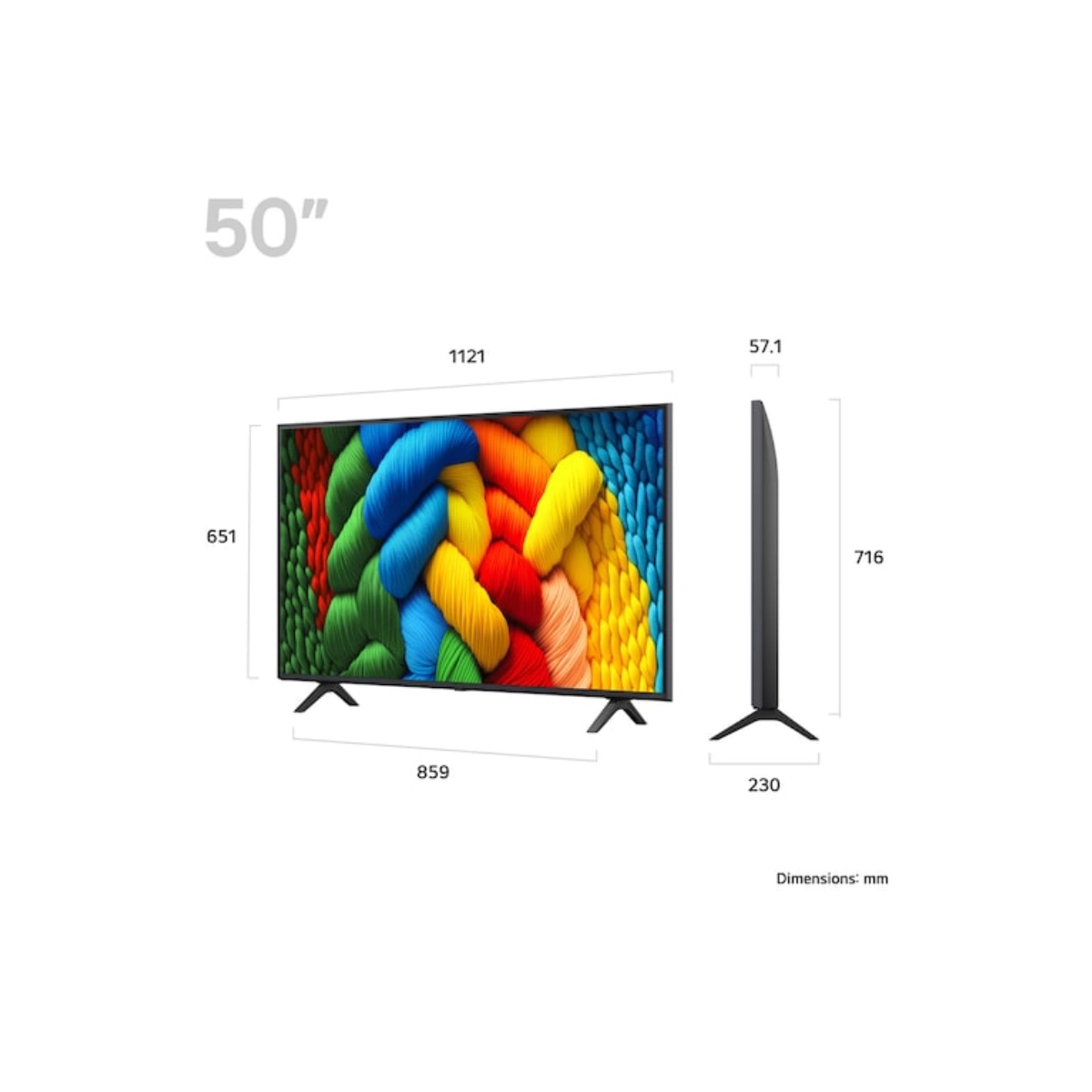 LG 50 inch NanoCell 4K Smart TV 50NANO80A6B