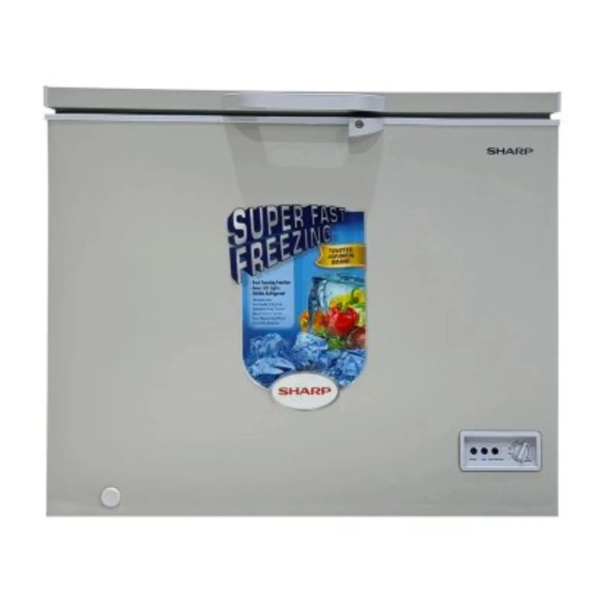 Sharp Chest Freezer 250L Silver (With LED Light)