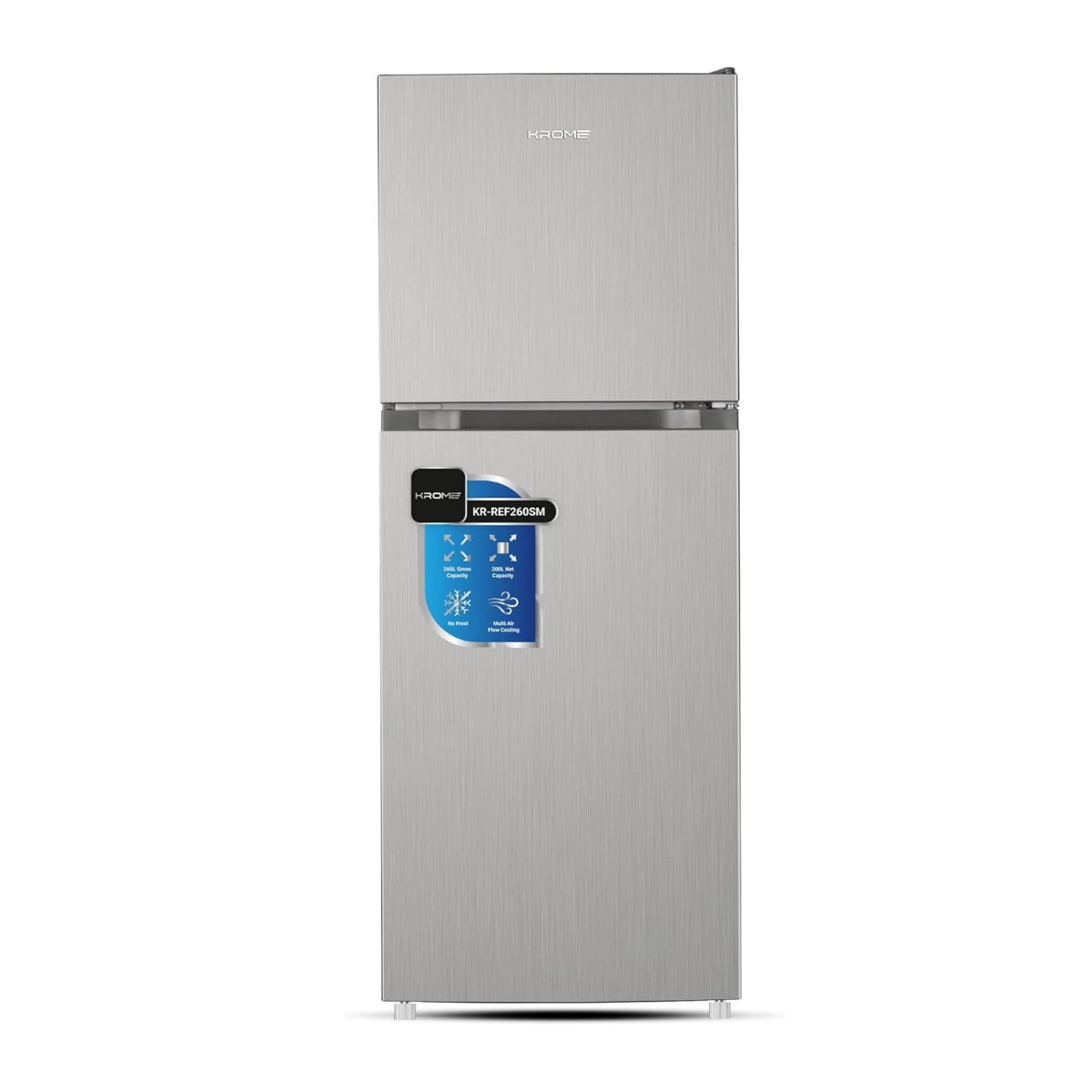 ثلاجة Krome سعة 260L No Frost (KR-RFF260SM)