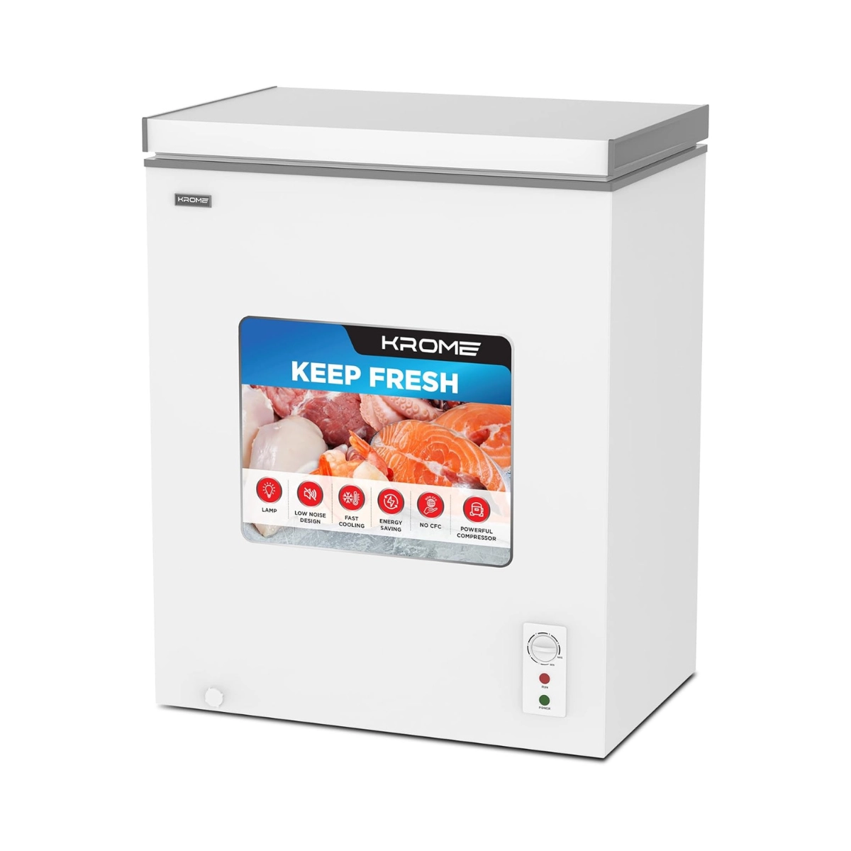 مجمد أفقي Krome سعة 165L (KR-CF165R)