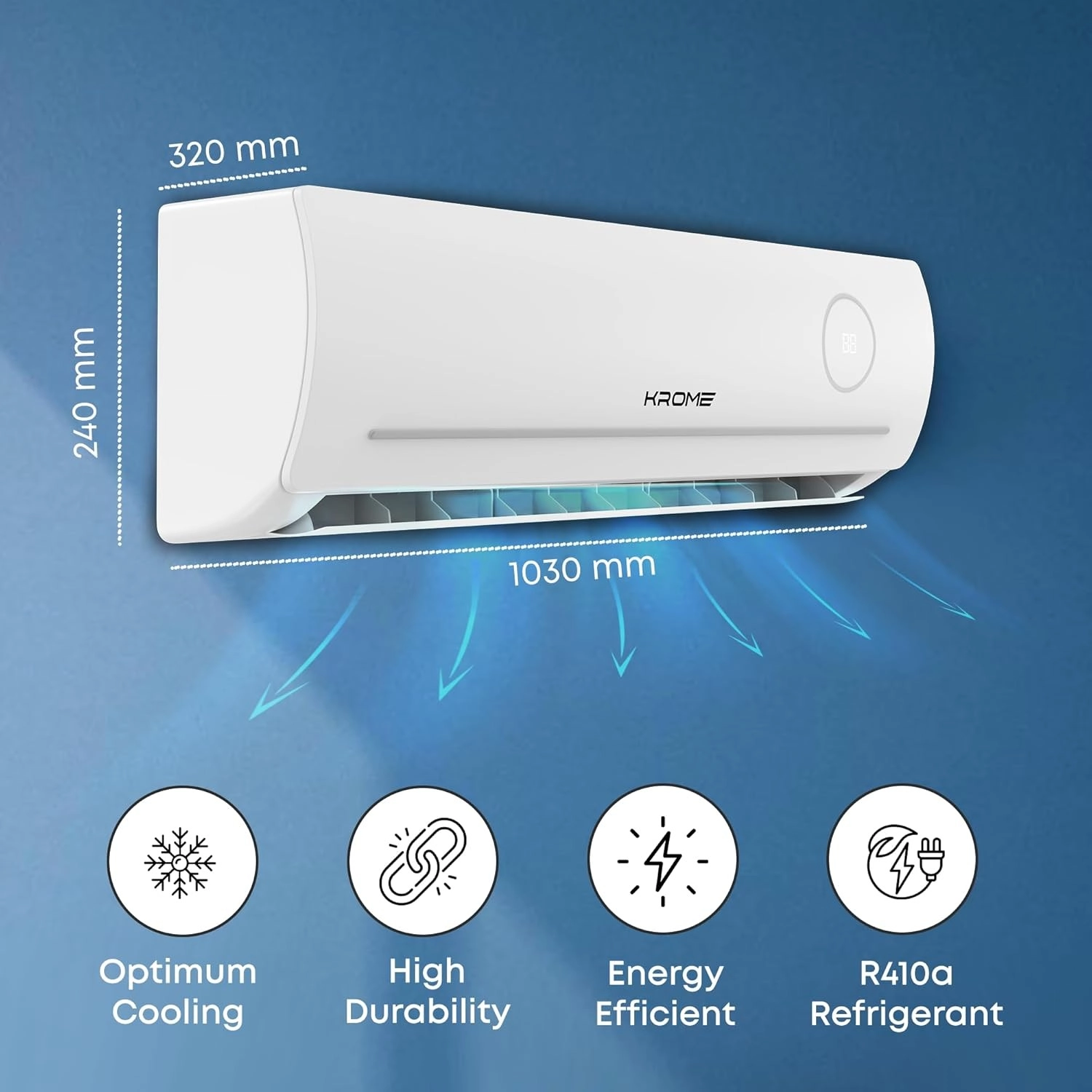 Krome 18000 BTU Кондиционер T3 R410 KR-SAP18EZT3