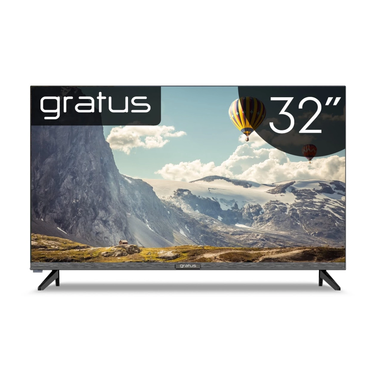 تلفزيون Gratus ذكي 32 بوصة HD بدون إطار (Edgeless) بنظام Android 14 (LT32A23H)