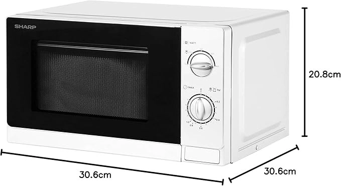 Sharp Microwave 20L Solo Push Button Door White