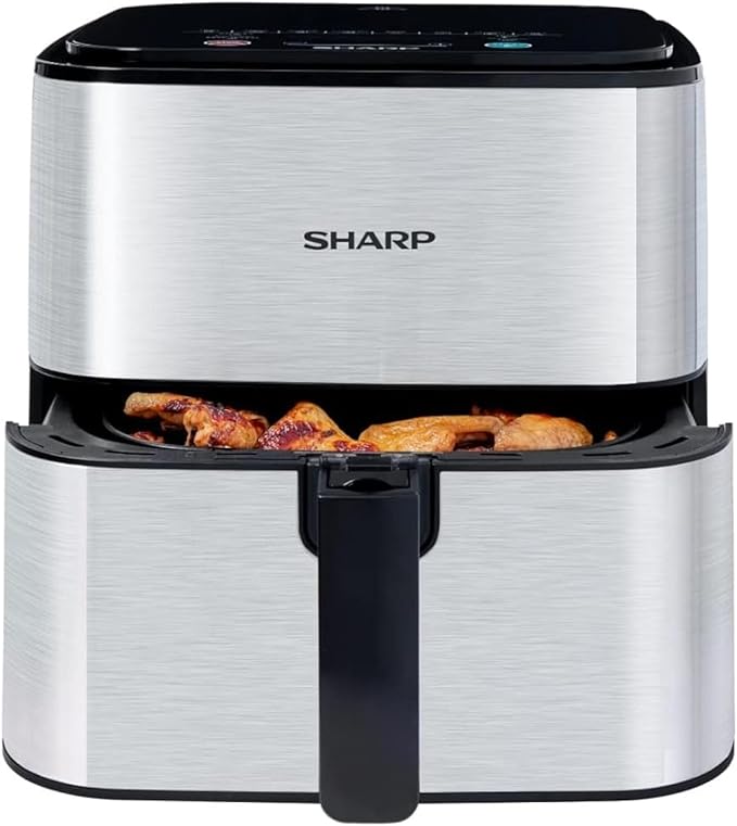 Sharp قلاية هوائية 1600 واط 7 لتر ستانلس