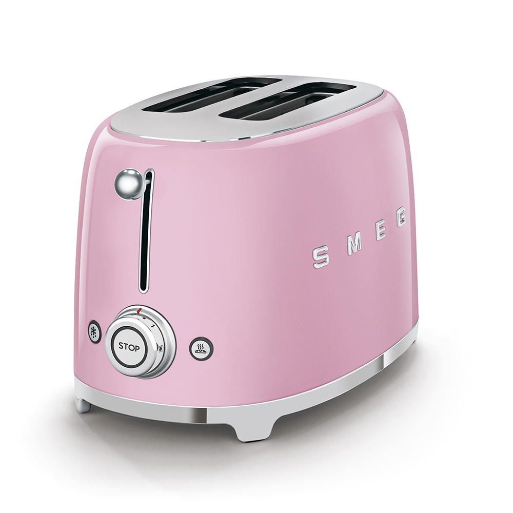 Smeg 2 Slice Toaster Pink (TSF01PKUK)