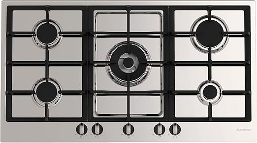 Ariston Gas Hob 90cm 5-Burner Triple Ring Stainless (PK951TGH)