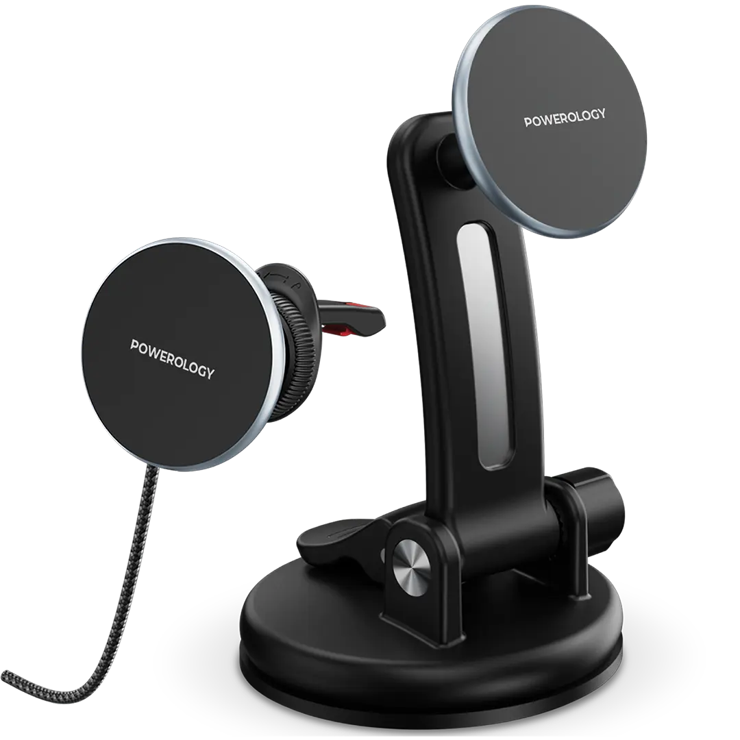 شاحن سيارة مغناطيسي لاسلكي Powerology Airwave
