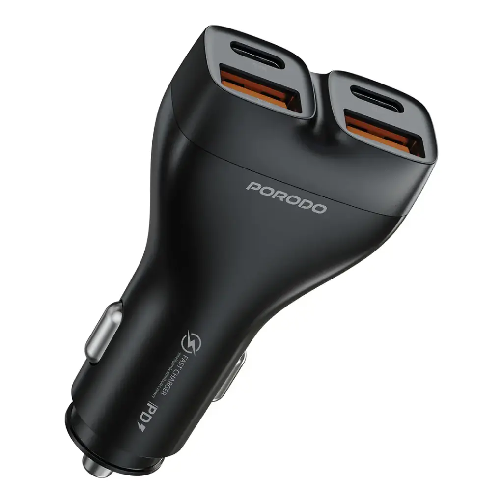 شاحن سيارة Porodo Dualpower 102W USB-C to USB-C