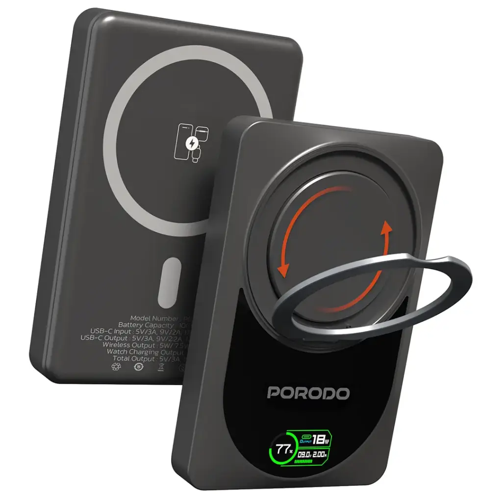 Porodo 10000mAh Qi2 Wireless Power Bank