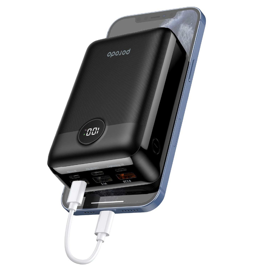 Porodo Super Compact 30000mAh Power Bank 20W PD & QC3.0