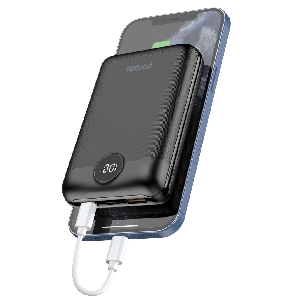 Porodo Super Compact 20000mAh Power Bank 20W PD & QC3.0 with 3-Output Fast Charging