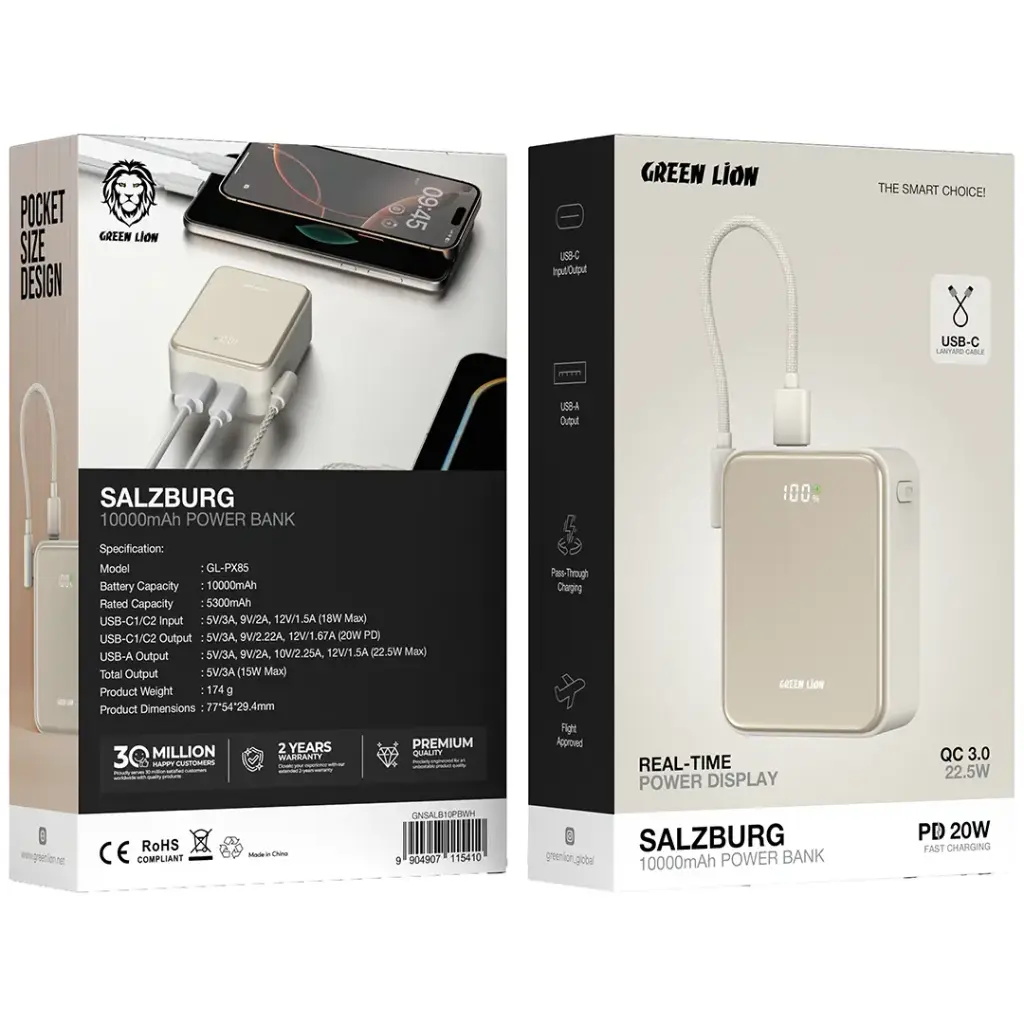 Green Lion Salzburg Power Bank 10000mAh
