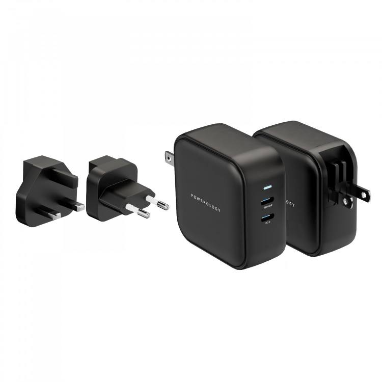 Powerology 65W Dual PD Port World Travel Kit