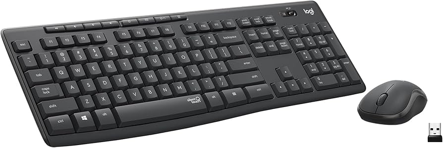 Logitech MK295 Бесшумный беспроводной комплект клавиатуры и мыши Graphite