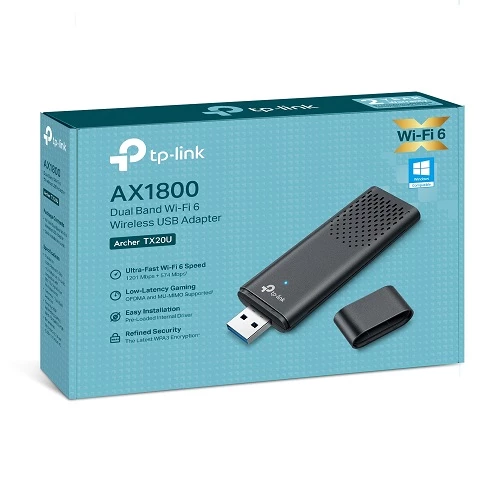 TP-Link محول USB Wi-Fi 6 AX1800 Dual Band TX20U