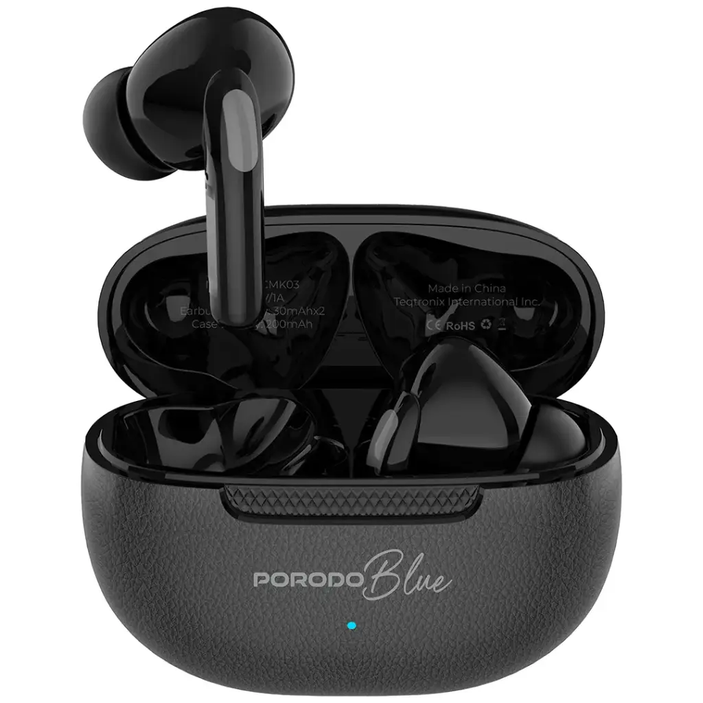سماعات Porodo Blue Voxara TWS اللاسلكية BT5.3 IPX4 (PBCMK03BK)