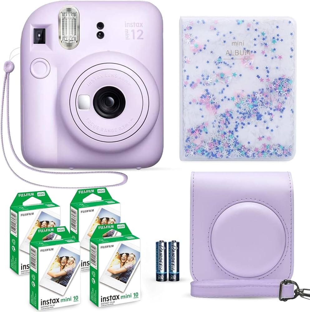 Fujifilm Instax Mini 12 Моментальная Камера Bundle Сиреневый