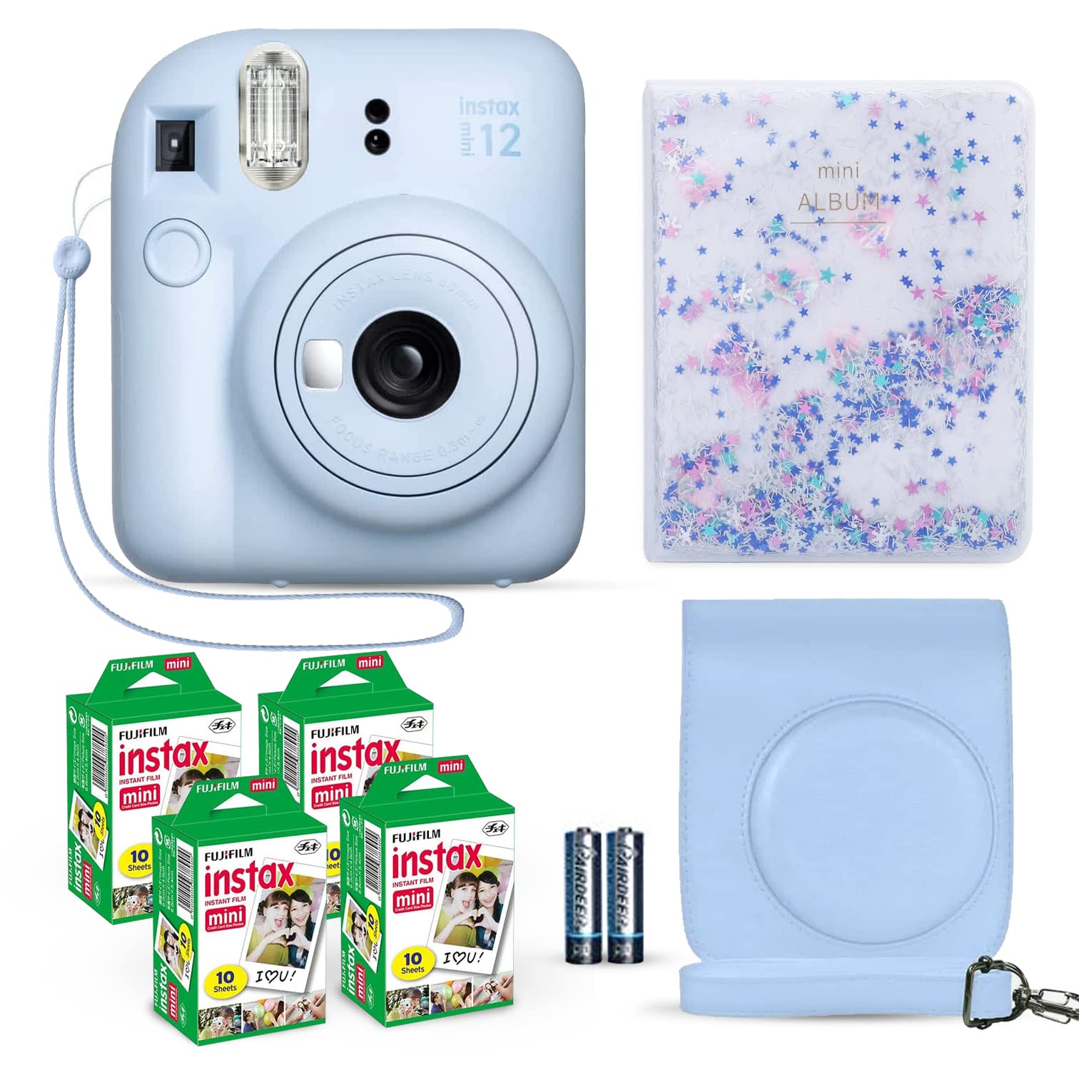 Fujifilm Instax Mini 12 Моментальная Камера Bundle Голубой Пастельный