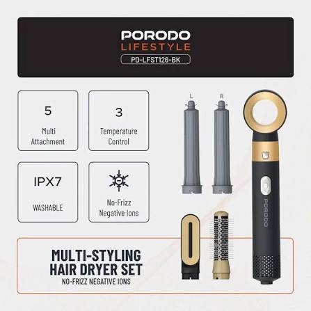 Porodo Lifestyle Multi-Styling Hair Dryer Set