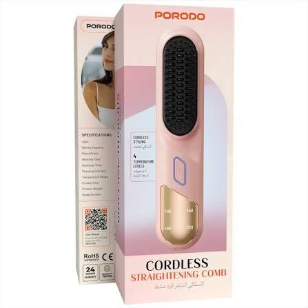 Porodo مشط تمليس شعر لاسلكي